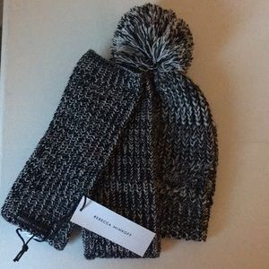 Rebecca Minkoff Marled Set — Beanie & Hand Warmers
